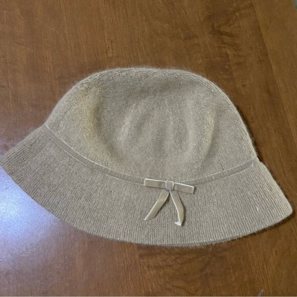 Gap Rabbit Hair Wool Bucket Hat winter Nude M/L - Picture 1 of 5